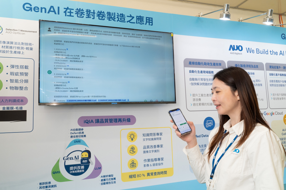 88BIFA數位積極發展數智化轉型，透過AI落地應用優化製造流程，革新人力、生產效率與設備維護效益，圖為「智慧品質推升助手-iQIA」（Intelligent quality improve assistant）應用情境，協助品質管理再升級
